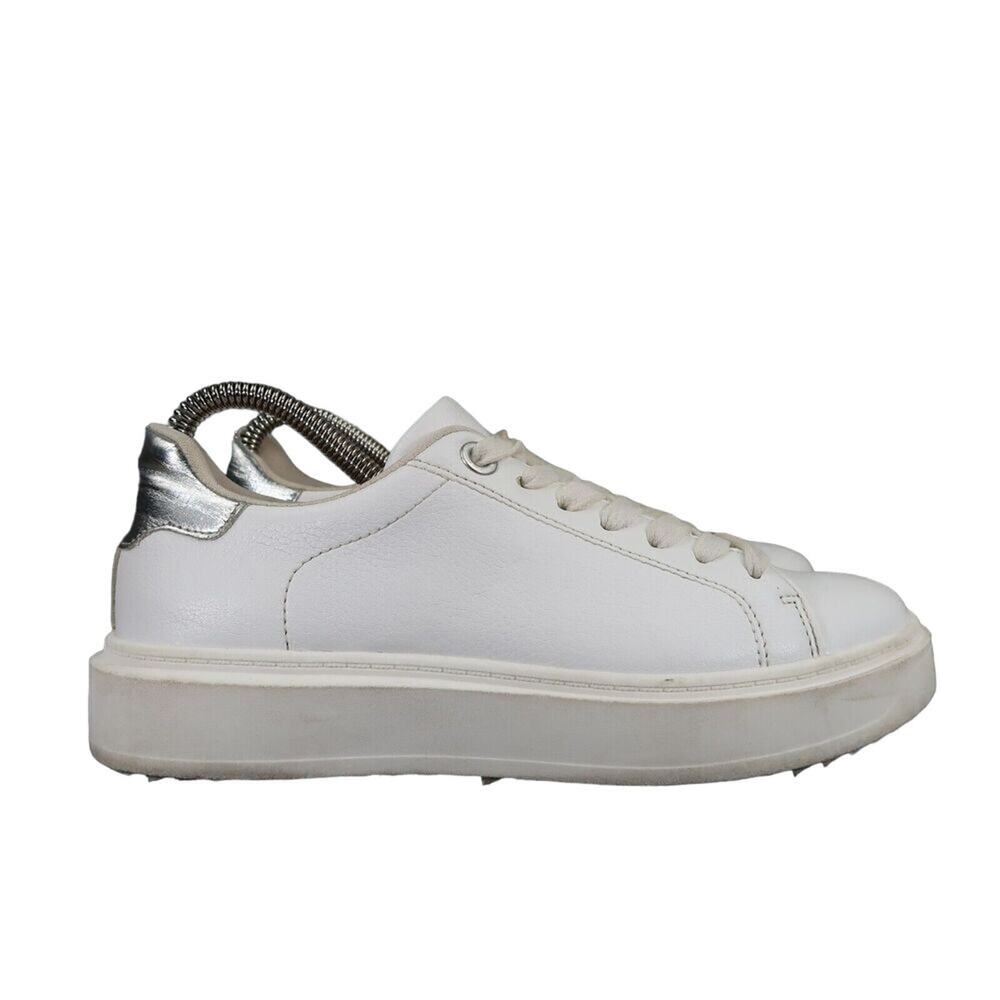 Steve Madden Shoes Womens 7 Sneakers Fashion Platform Charlie White Lace Up Low - Picture 2 of 14